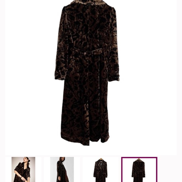 Free People Kate Velvet Duster Evening Jacket Size XS - Picture 5 of 5